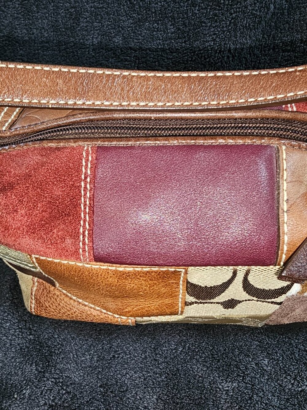 Vintage Coach Holiday Patchwork Demi Hobo Bag Y2K - Picture 9 of 12